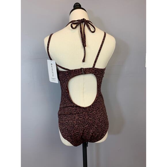 NWT Athleta One Piece Keyhole Swimuit Floral Camo Medium - Picture 4 of 16